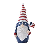 Set of Two Red White And Blue Polyresin Standing Gnomes - HomeRoots - Flyclothing LLC