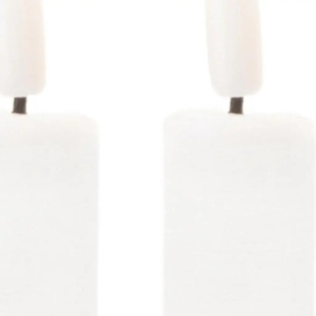 Set of Two White Unscented Candle Flameless Taper Candles - Homeroots - Flyclothing LLC