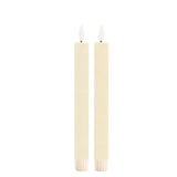Set of Two Ivory Unscented Candle Flameless Taper Candles - Homeroots - Flyclothing LLC