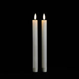 Set of Two Ivory Unscented Candle Flameless Taper Candles - Homeroots - Flyclothing LLC