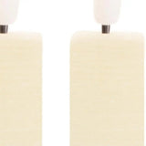 Set of Two Ivory Unscented Candle Flameless Taper Candles - Homeroots - Flyclothing LLC