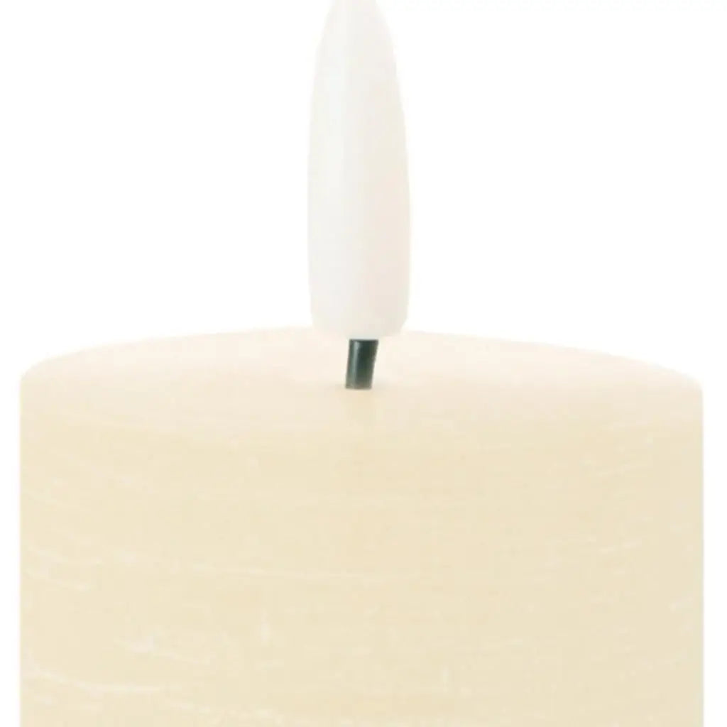 Set of Four Ivory Unscented Candle Flameless Pillar Candles - Homeroots - Flyclothing LLC
