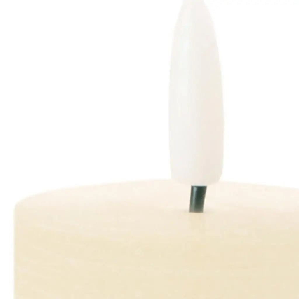 Set of Four Ivory Unscented Candle Flameless Pillar Candles - Homeroots - Flyclothing LLC