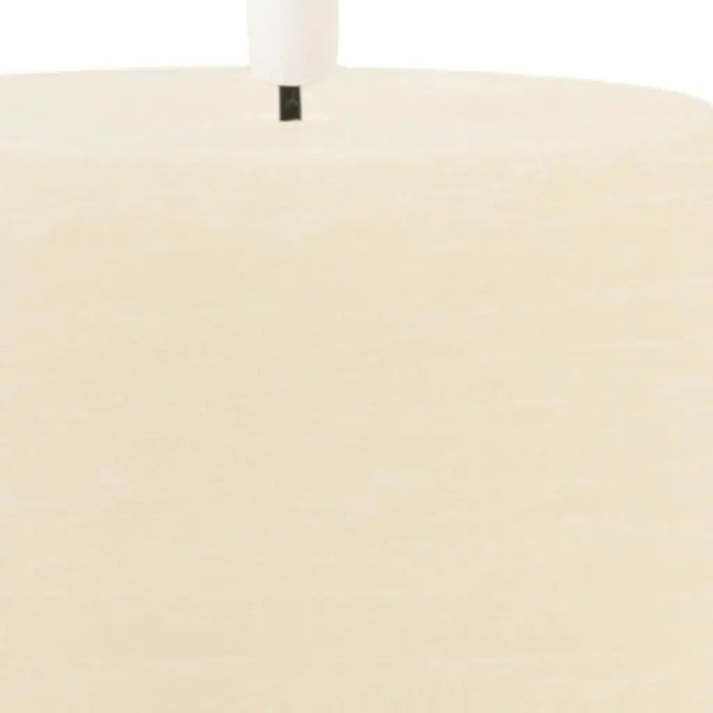 Set of Two Ivory Unscented Candle Flameless Pillar Candles - Homeroots - Flyclothing LLC
