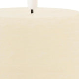 Set of Two Ivory Unscented Candle Flameless Pillar Candles - Homeroots - Flyclothing LLC