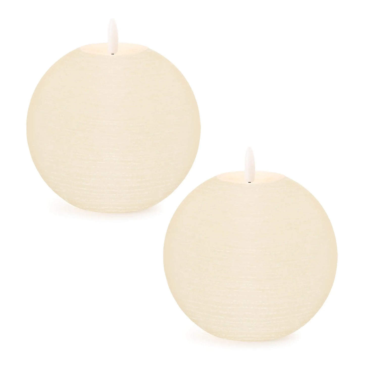 Set of Two Ivory Unscented Candle Flameless Designer Candles - Homeroots - Flyclothing LLC