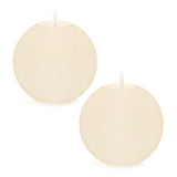 Set of Two Ivory Unscented Candle Flameless Designer Candles - Homeroots - Flyclothing LLC