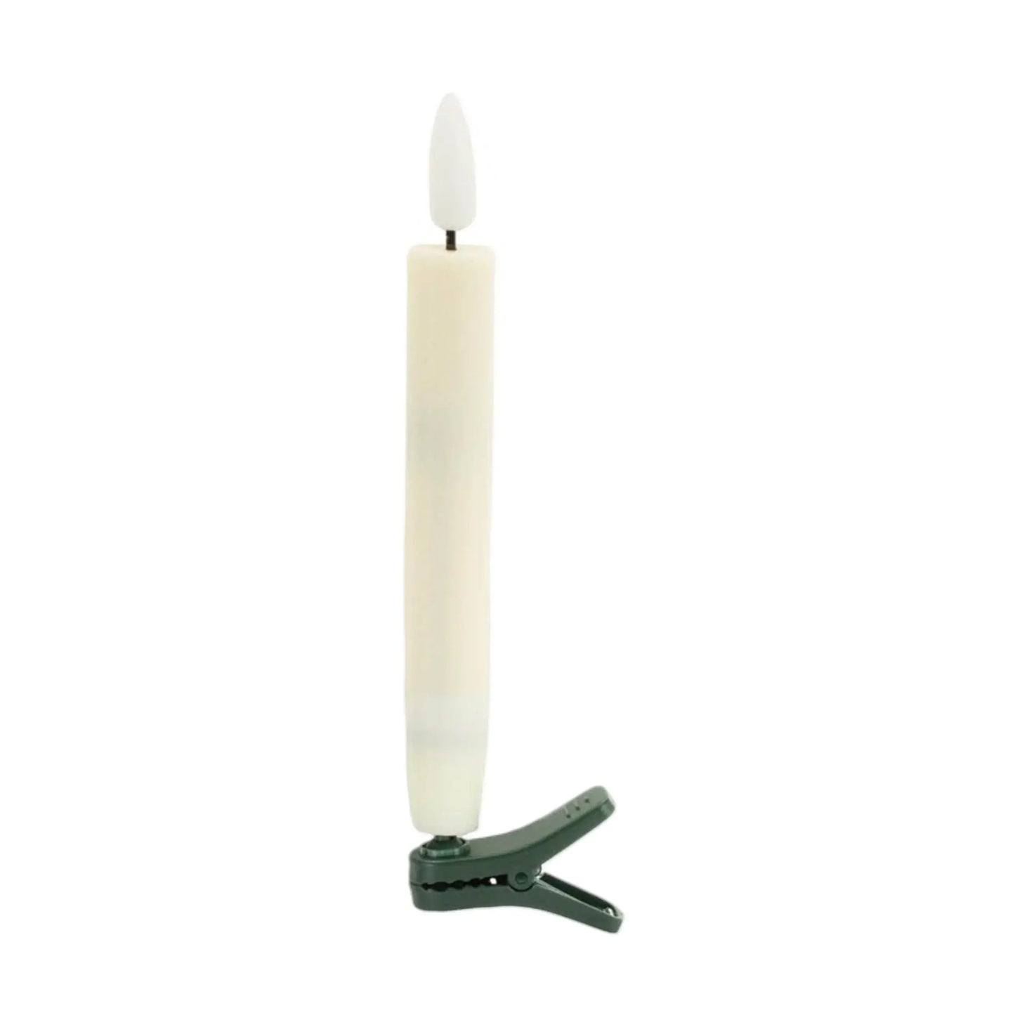 Set of Ten Beige Flameless Clip-On Christmas Taper Candles - Homeroots - Flyclothing LLC
