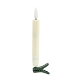 Set of Ten Beige Flameless Clip-On Christmas Taper Candles - Homeroots - Flyclothing LLC