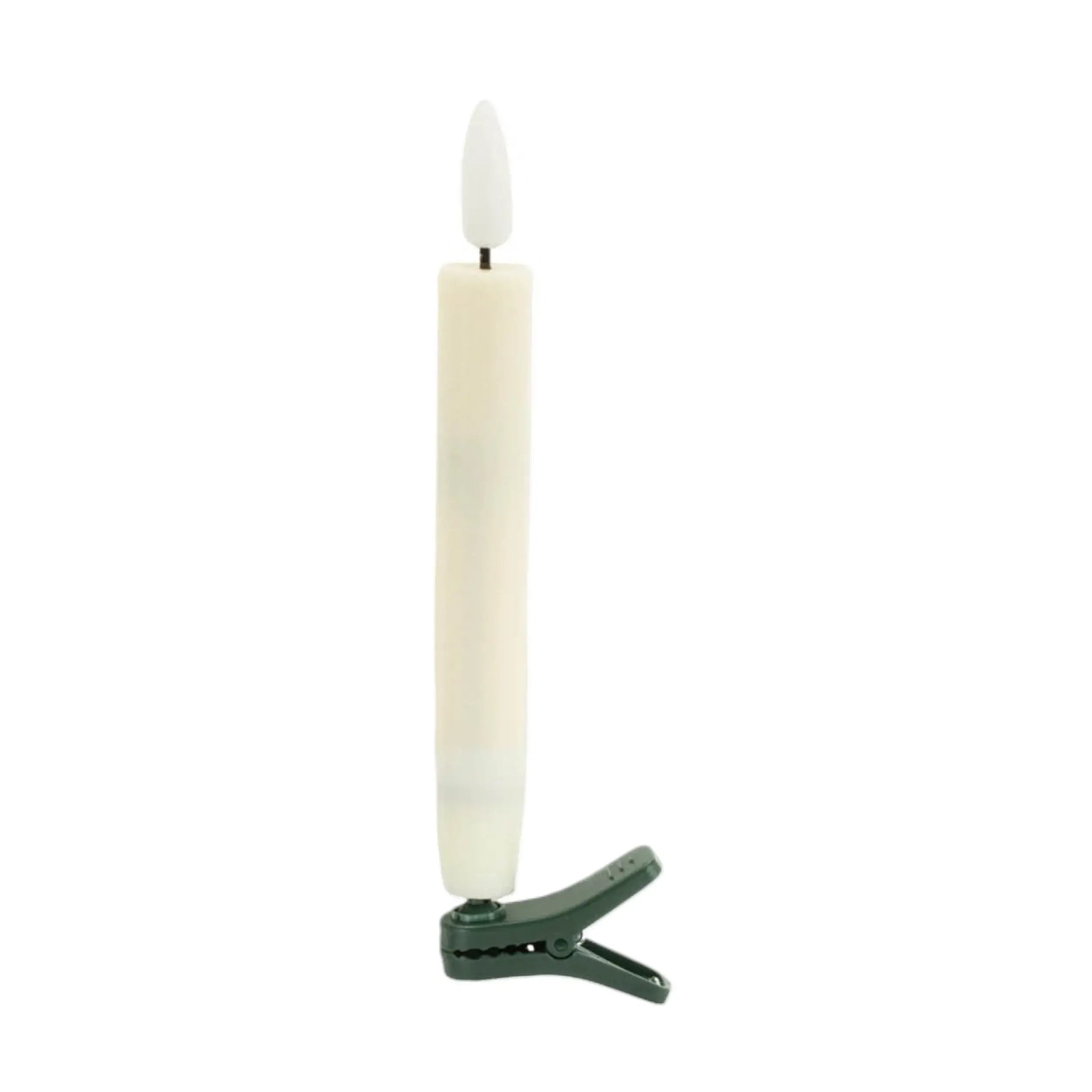 Set of Ten Beige Flameless Clip-On Christmas Taper Candles - Homeroots - Flyclothing LLC