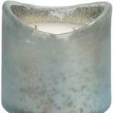 Set of Two White Currant Scented Two Wick Candles In Frosted Glass Holders - Homeroots - Flyclothing LLC