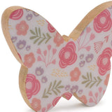 Set of Two White And Pink Wood Butterfly Tabletop Sculptures - HomeRoots - Flyclothing LLC