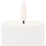 Set of Four White Unscented Candle Flameless Pillar Candles - Homeroots - Flyclothing LLC