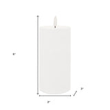 Set of Two White Unscented Candle Flameless Pillar Candles - Homeroots - Flyclothing LLC
