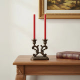 Set of Two Red Unscented Candle Flameless Taper Candles - Homeroots - Flyclothing LLC