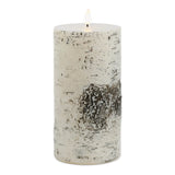 Set of Two Brown And Off White Unscented Candle Flameless Pillar Candles - Homeroots - Flyclothing LLC