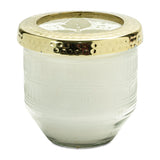 4" White Currant Scented Two Wick Candle In Clear And Gold Glass Holder - Homeroots - Flyclothing LLC