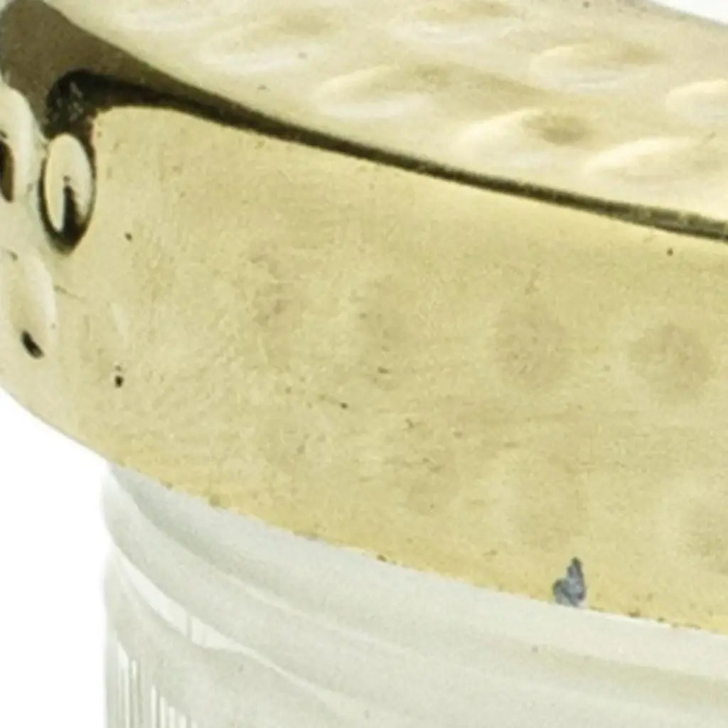 4" White Currant Scented Two Wick Candle In Clear And Gold Glass Holder - Homeroots - Flyclothing LLC
