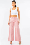 American Bazi High Waist Distressed Wide Leg Jeans - Trendsi