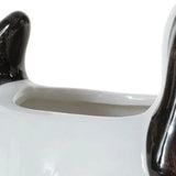 Set of Four Black And White Polyresin Dog Planters - Homeroots - Flyclothing LLC