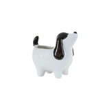 Set of Four Black And White Polyresin Dog Planters - Homeroots - Flyclothing LLC