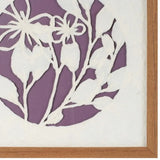 Set Of Two Purple And White Floral Brown Framed Wall Art - Homeroots - Flyclothing LLC