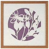 Set Of Two Purple And White Floral Brown Framed Wall Art - Homeroots - Flyclothing LLC