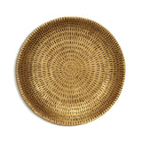 10" Gold Cast Iron Hammered Handmade Round Trinket Tray - HomeRoots - Flyclothing LLC