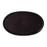 20" Black Aluminum Oval Outdoor Pedestal Side Table - HomeRoots - Flyclothing LLC