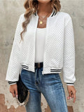 Zip Up Long Sleeve Jacket - Trendsi
