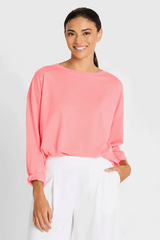 Pima Cotton Mini Luxury Boxy T-Shirt - Coral