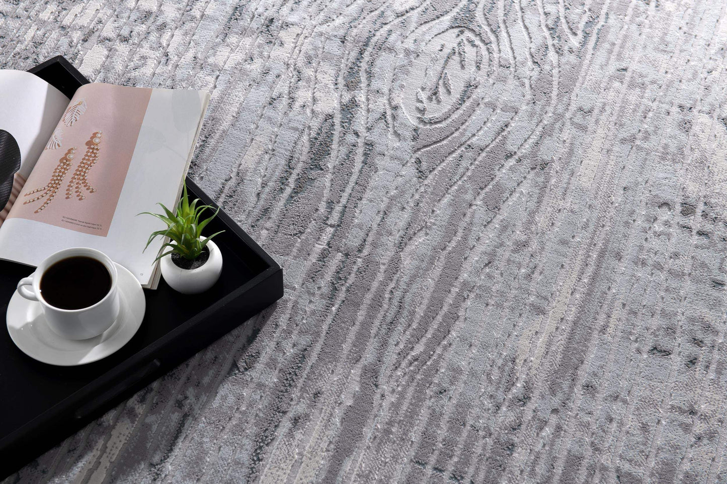 9' X 12' Gray And Blue Abstract Area Rug - Homeroots - Flyclothing LLC