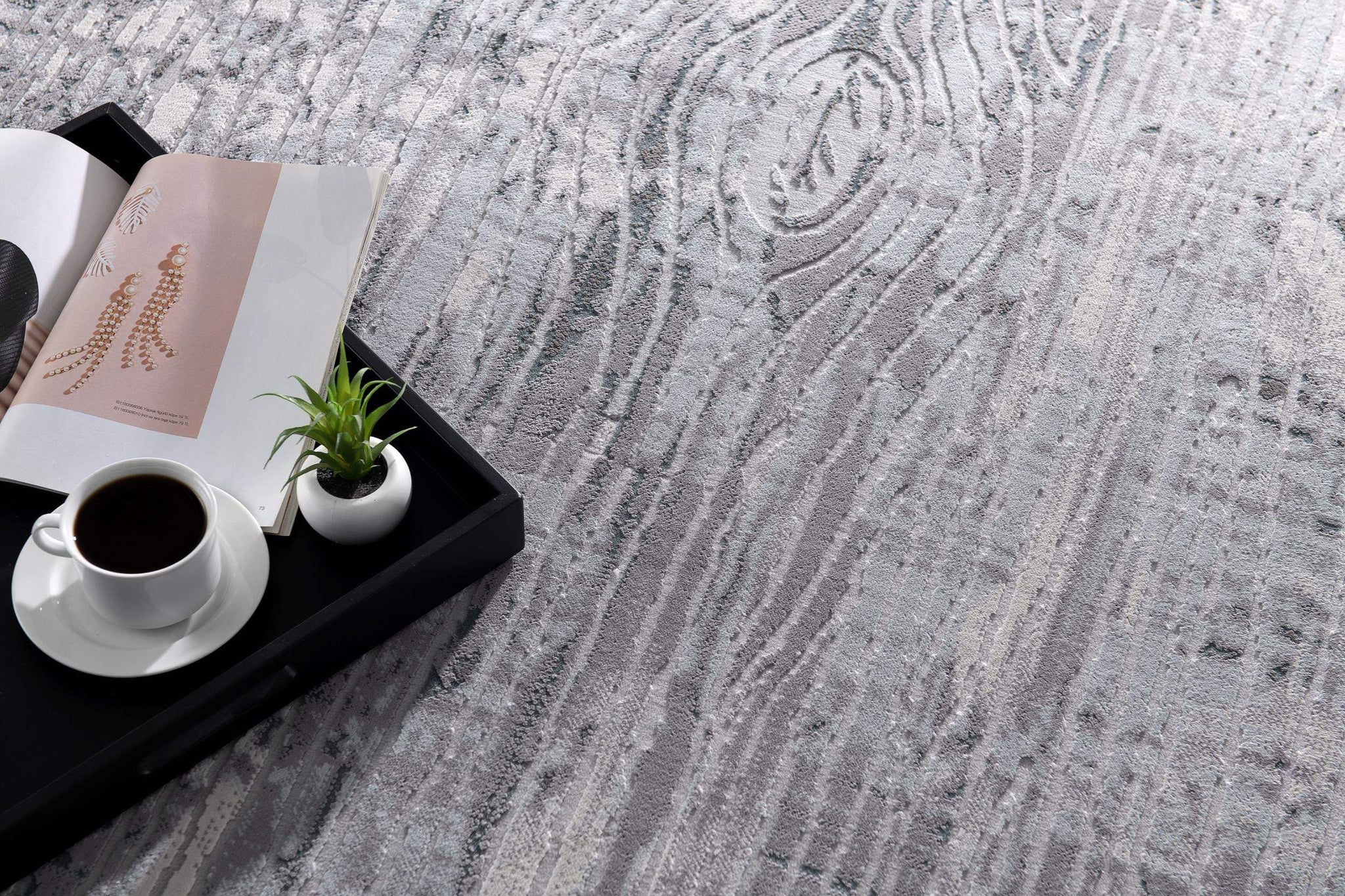9' X 12' Gray And Blue Abstract Area Rug - Homeroots - Flyclothing LLC