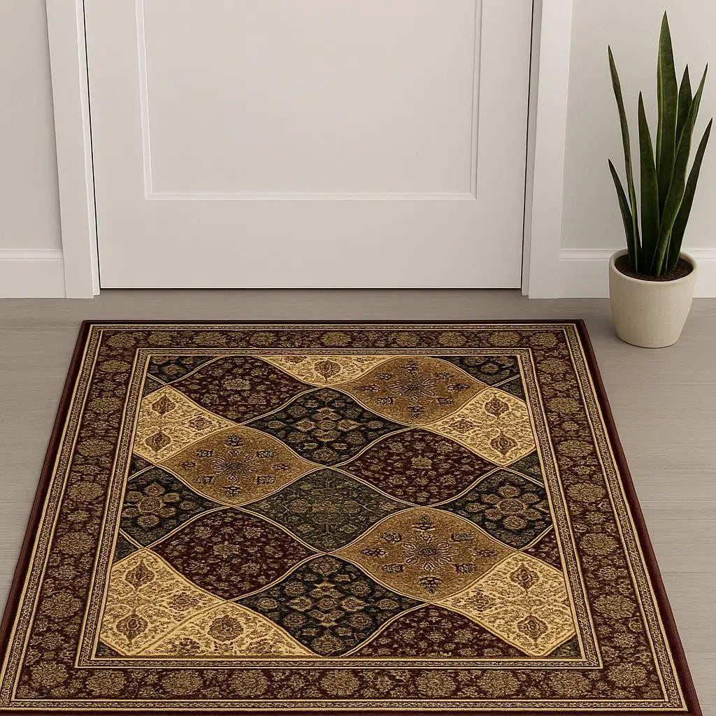 2' X 4' Red And Black Moroccan Area Rug - Homeroots - Flyclothing LLC