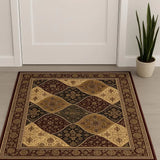 2' X 4' Red And Black Moroccan Area Rug - Homeroots - Flyclothing LLC
