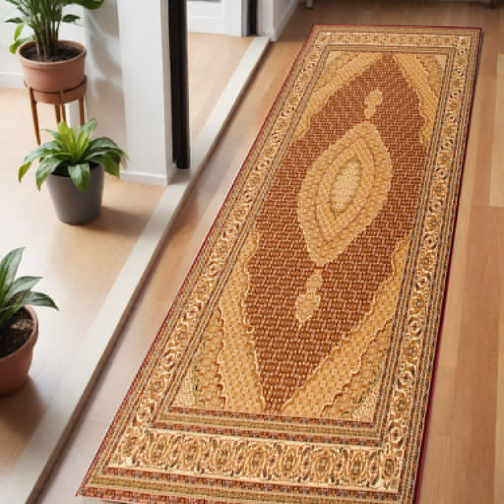 6' Red And Beige Moroccan Runner Rug - Homeroots - Flyclothing LLC