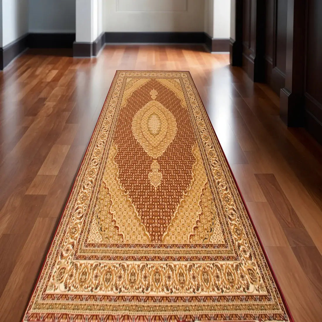 12' Red And Beige Moroccan Runner Rug - Homeroots - Flyclothing LLC