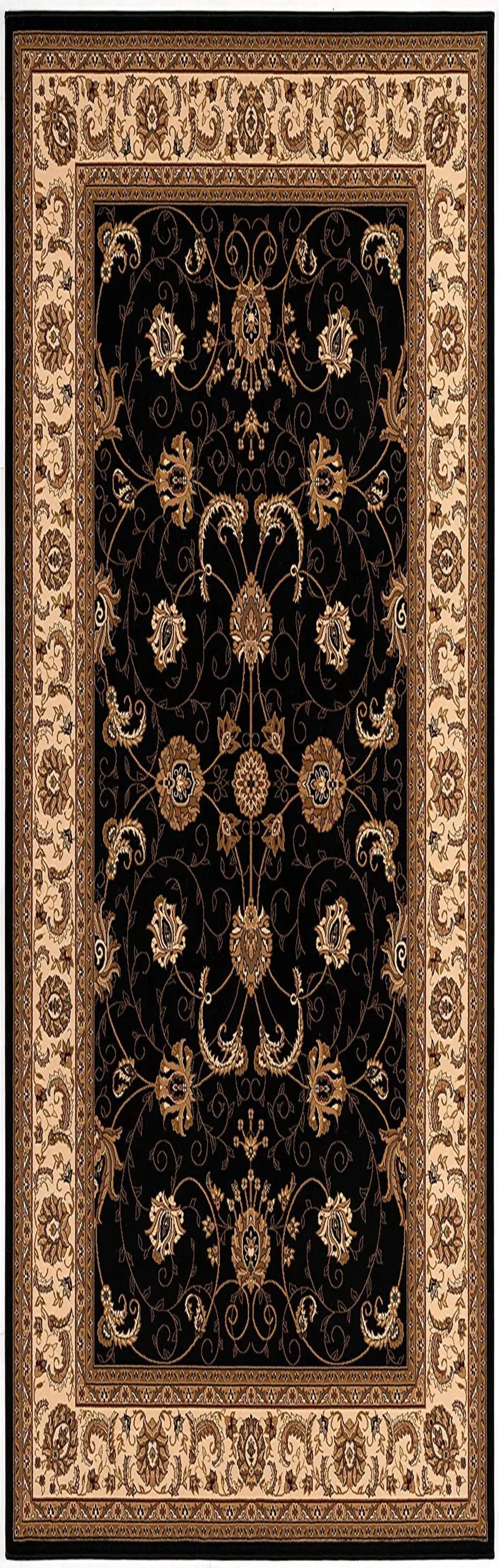 12' Red And Black Oriental Runner Rug - Homeroots - Flyclothing LLC