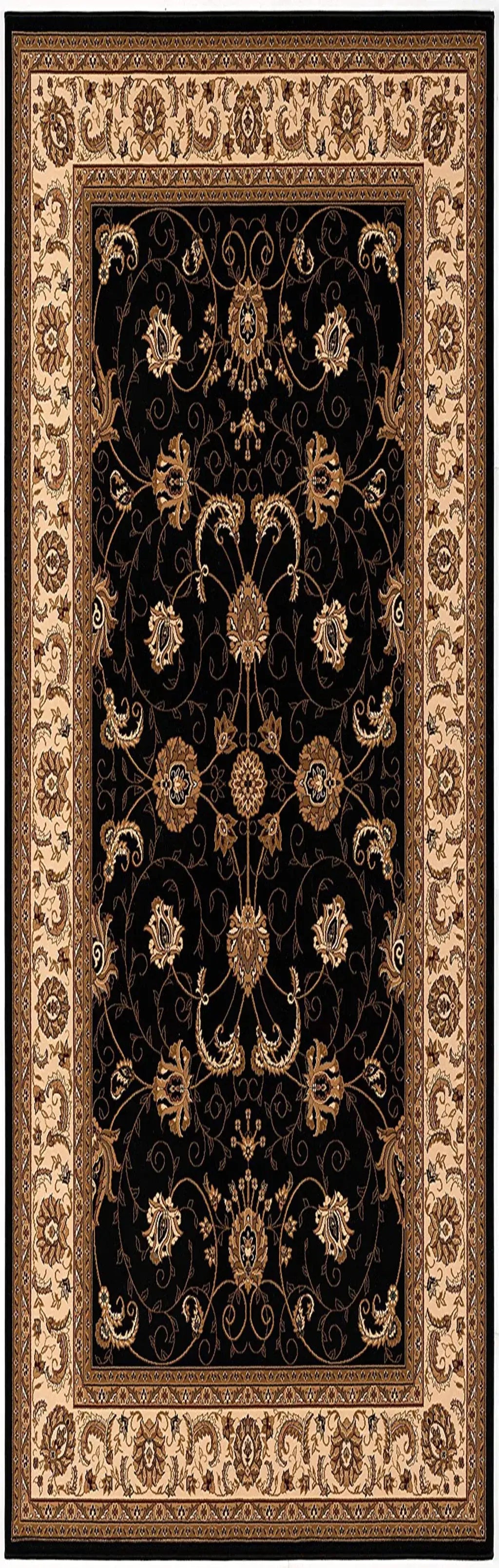 12' Red And Black Oriental Runner Rug - Homeroots - Flyclothing LLC