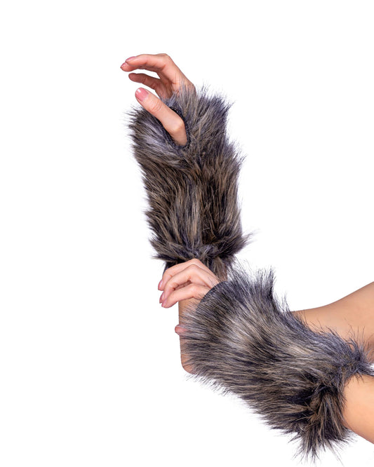 Roma Costume 6352 Pair of Faux Fur Wolf Gloves - Roma Costume