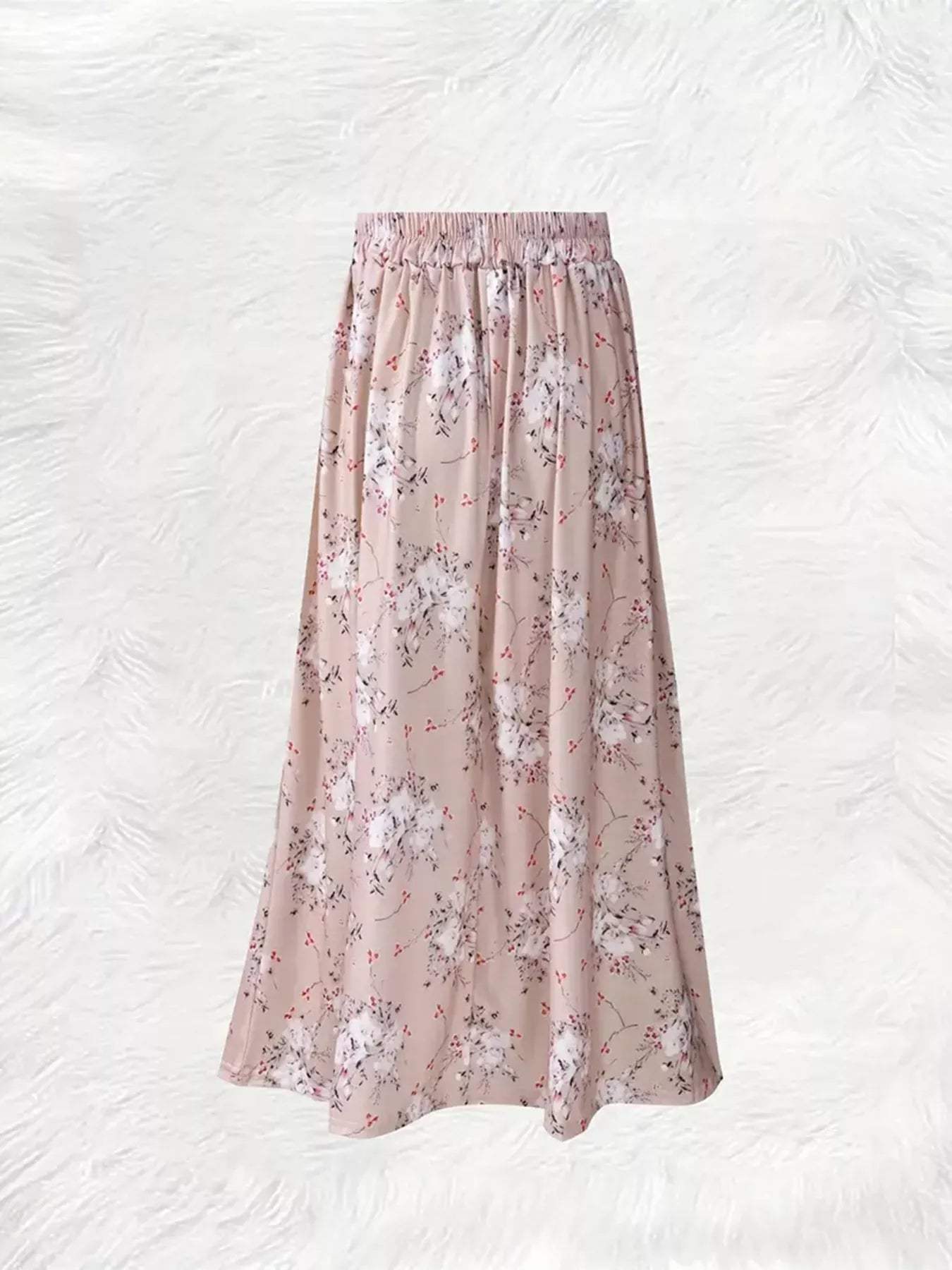 Printed Elastic Waist Skirt - Trendsi - Flyclothing LLC