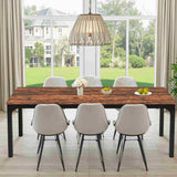 46" Brown and Black Wood and Iron Dining Table - HomeRoots - Flyclothing LLC
