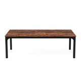 46" Brown and Black Wood and Iron Dining Table - HomeRoots - Flyclothing LLC