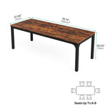46" Brown and Black Wood and Iron Dining Table - HomeRoots - Flyclothing LLC