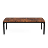 46" Brown and Black Wood and Iron Dining Table - HomeRoots - Flyclothing LLC