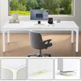 46" White Wood and Iron Dining Table - HomeRoots - Flyclothing LLC