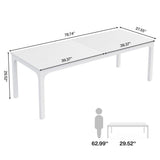 46" White Wood and Iron Dining Table - HomeRoots - Flyclothing LLC