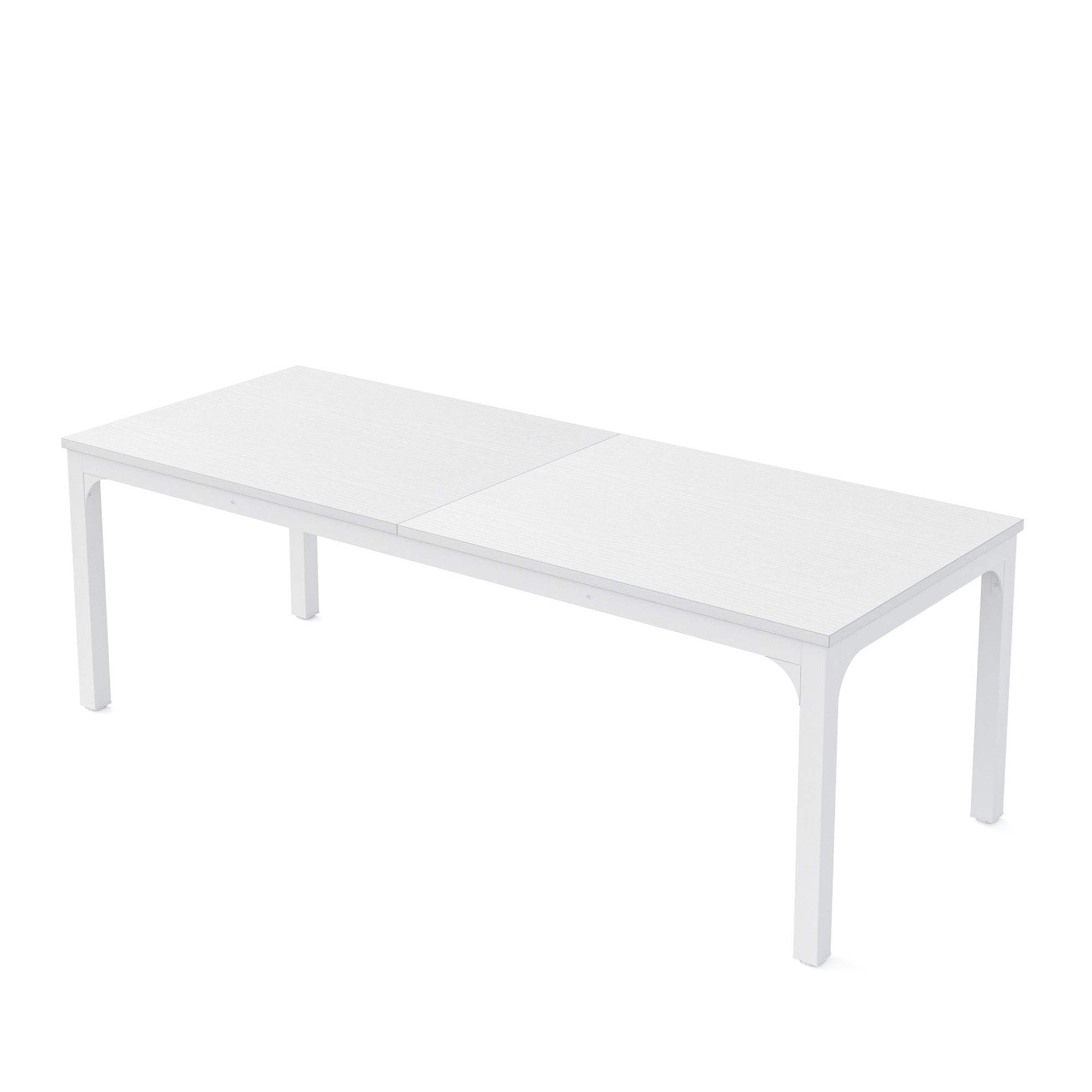 46" White Wood and Iron Dining Table - HomeRoots - Flyclothing LLC