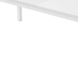 46" White Wood and Iron Dining Table - HomeRoots - Flyclothing LLC
