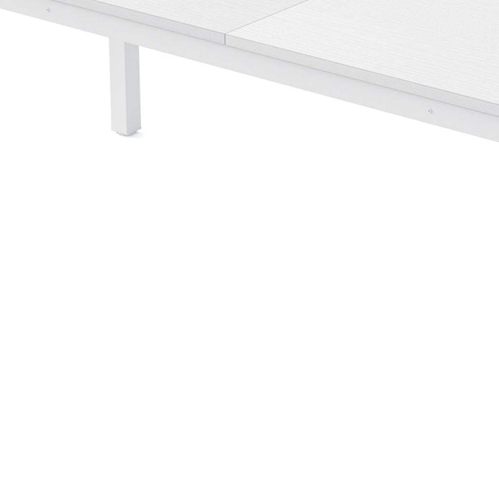 46" White Wood and Iron Dining Table - HomeRoots - Flyclothing LLC